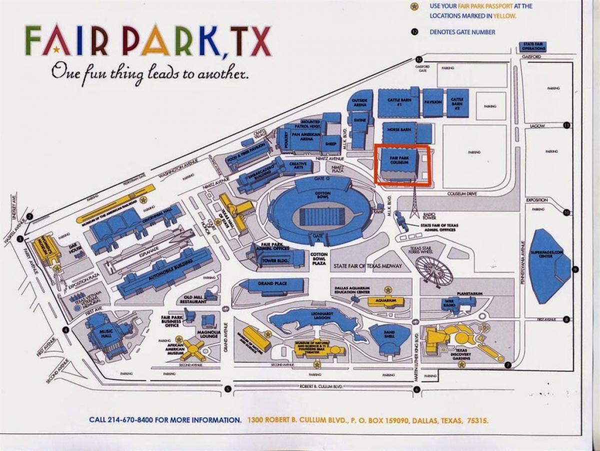 Fair Park autostāvvieta kartē
