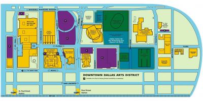 Karte Dallas arts district
