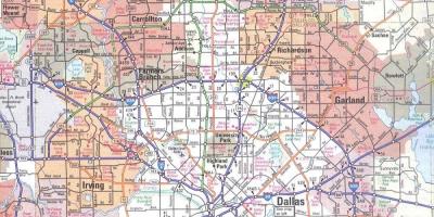 Karte Dallas Texas jomā
