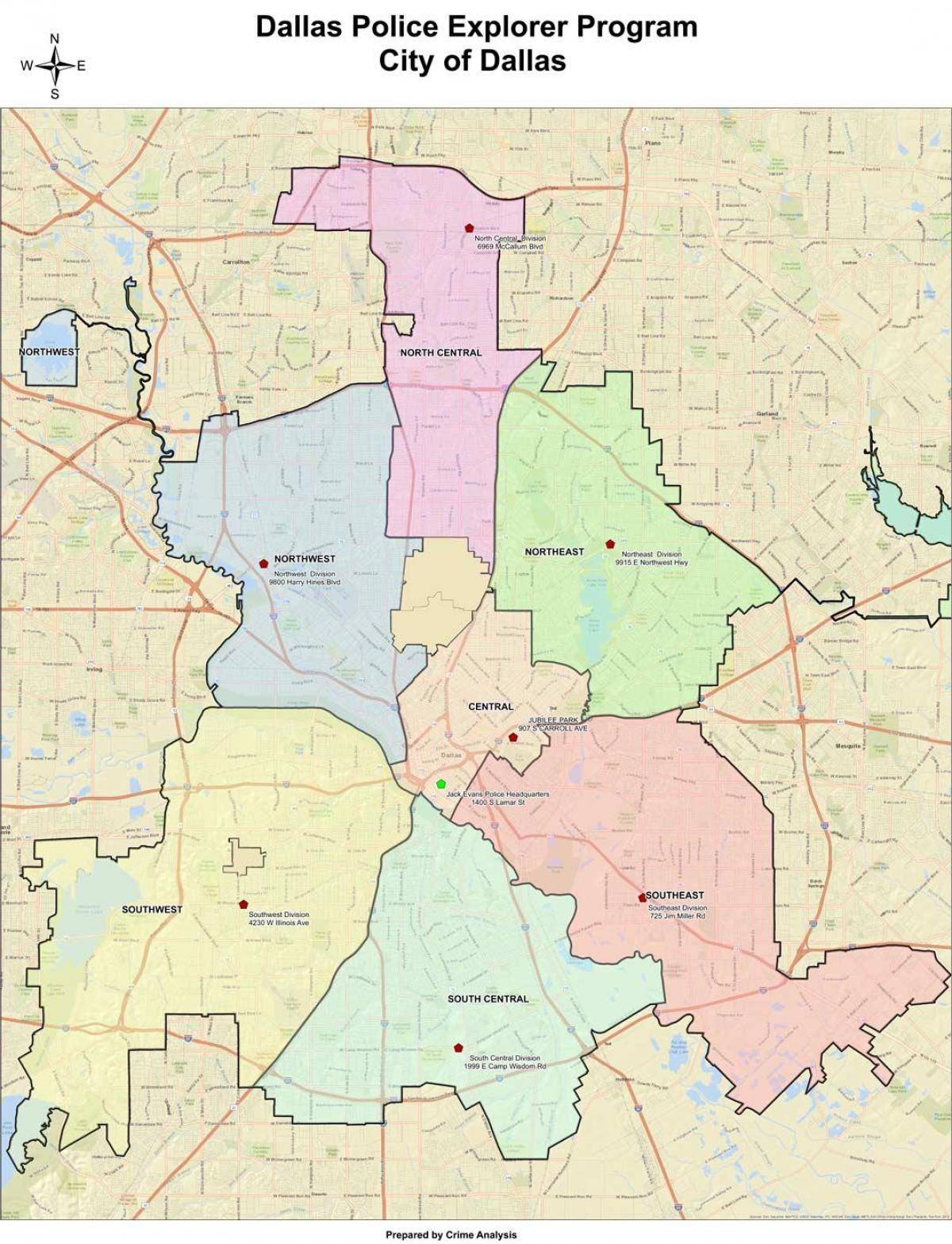 Dallas apgabalā karte