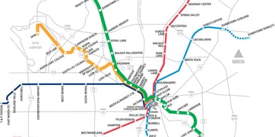 Dallas area rapid transit karte