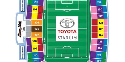 Karte un Toyota Stadionā Dallas